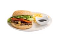 Burger Vege in pomfri