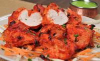 Chicken tikka + meta chutney