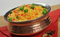 Yellow rice with peas